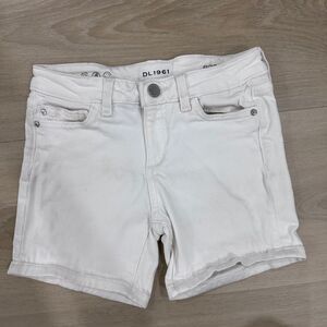 DL1961 Girls White Denim Shorts, Size 10
